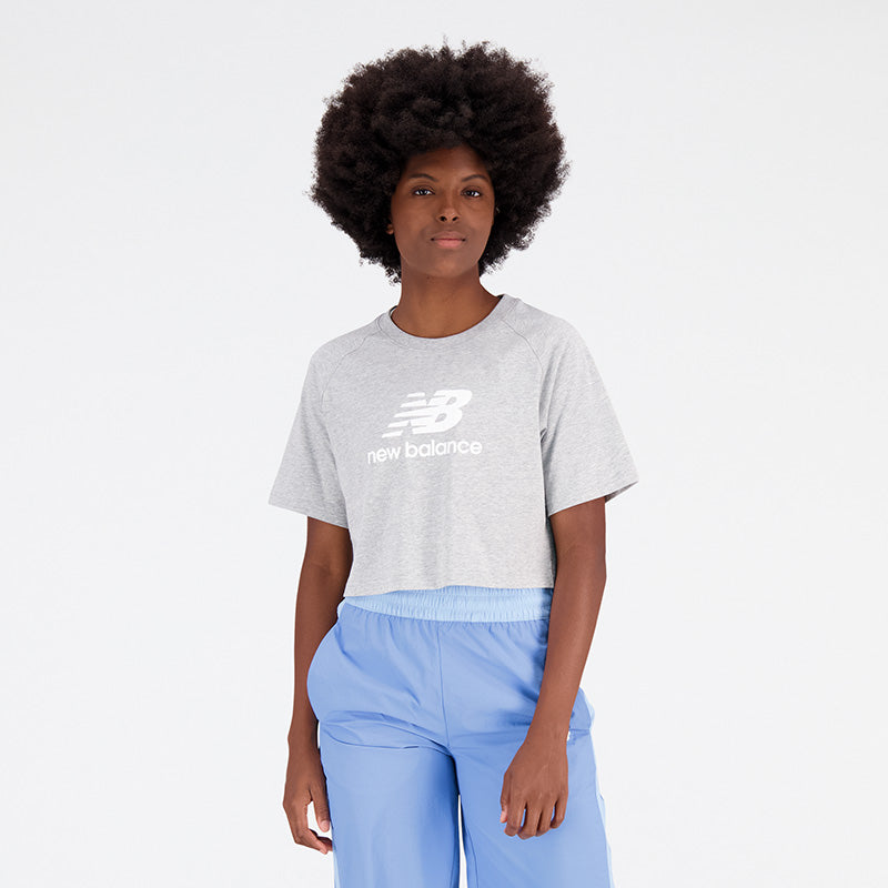 NB Essentials Stacked Logo Cropped T-Shirt