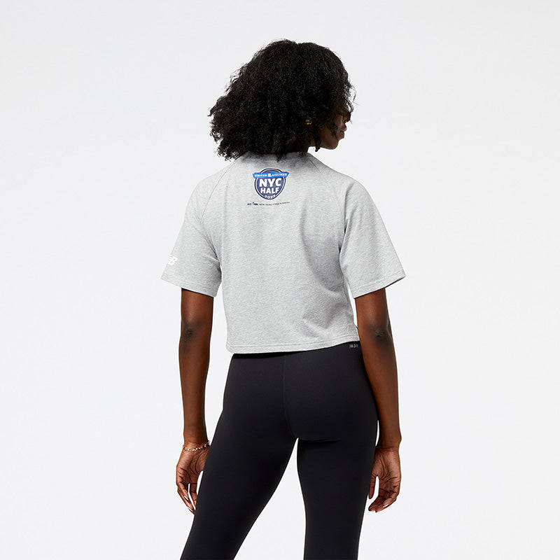 NB Essentials Stacked Logo Cropped T-Shirt