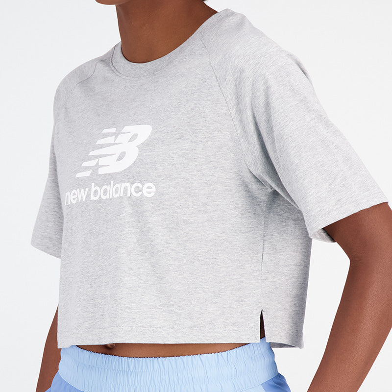 NB Essentials Stacked Logo Cropped T-Shirt