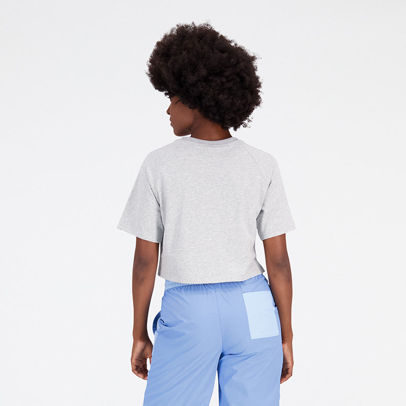 NB Essentials Stacked Logo Cropped T-Shirt