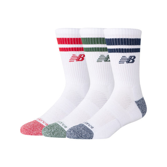Active Lifestyle Striped Crew Socks 3 Pack