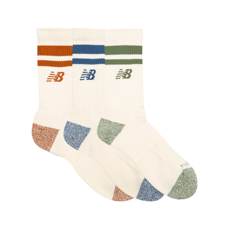 Active Lifestyle Striped Crew Socks 3 Pack