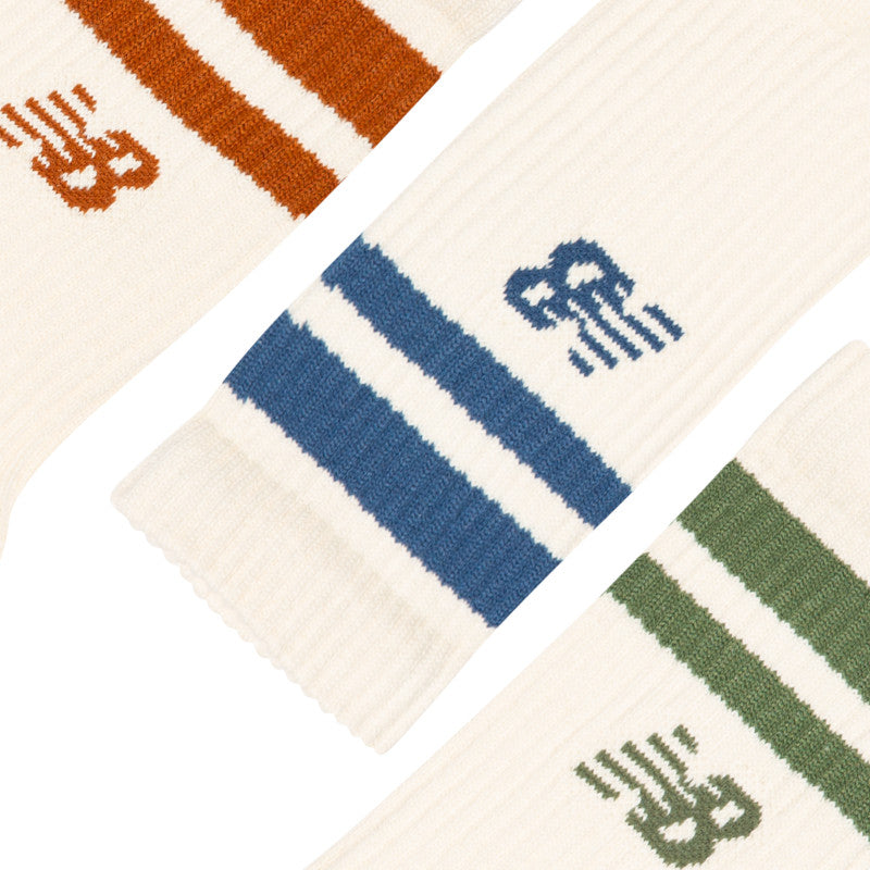 Active Lifestyle Striped Crew Socks 3 Pack