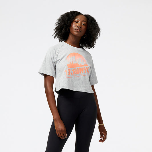 NB Essentials Stacked Logo Cropped T-Shirt