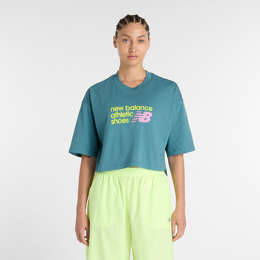 Athletics Premium Chest Logo Cropped T-Shirt