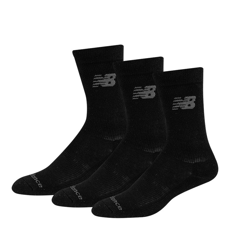 Performance Cotton Cushioned Crew Socks 3 Pack